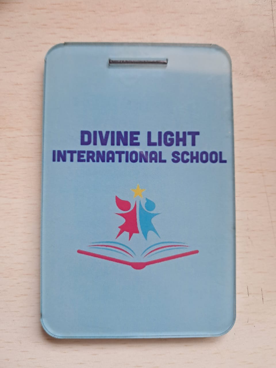 Back side of double sided id card Devine Light