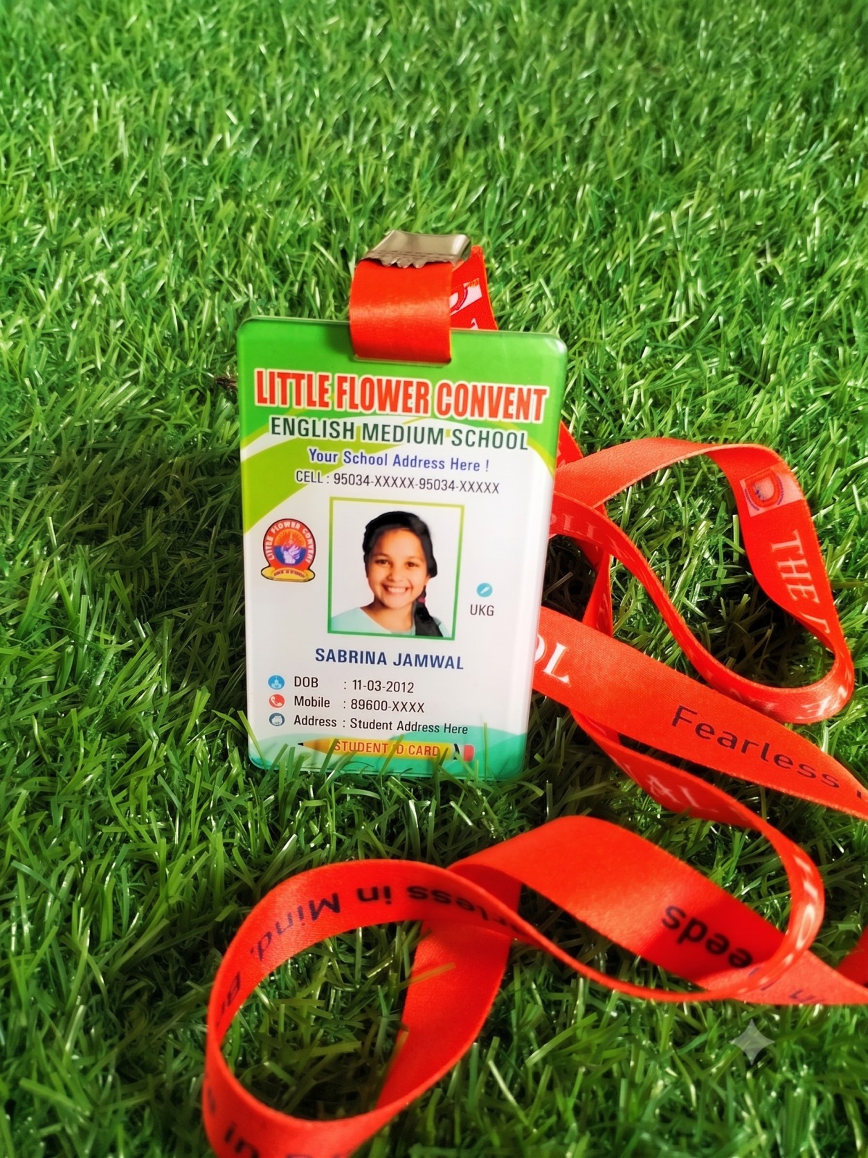 Acrylic Id Card Single Side Simple Cutting With 16mm dori England Hook